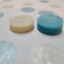 자개 모빌 만들기 자개 45mm 원형 화이트 파스텔블루, 와이어조명(2m)
