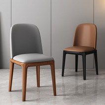 단단한 나무 식당 의자 홈 식탁 부드러운 가방 북유럽 등받이, L