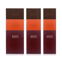 다성글로벌 이룸 고급 레쟈 메뉴판 4P S M L 식당 카페, 오렌지