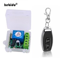 Kebidu 433 Mhz 무선 리모컨 원격 제어 스위치 4CH 12V 10A 1CH 릴레이 수신기 모듈 RF 송신기, 02 ON OFF