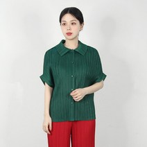 포드 카라 플리츠 티셔츠