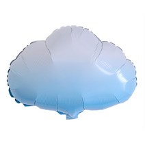 알리미스토리 무지개 구름 파티 은박풍선, 1개, B_하늘구름