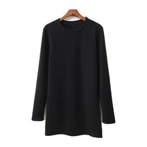 포근한 기모 롱 라운드티