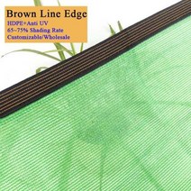 차광막 차양 그늘 녹색 햇빛 가리개 그물 자외선 방지 HDPE 3 20 핀 다육 식물 커버 집 발코니 항해 수영장 천막, 없음, 6Pin Brown Lines+2mx7m