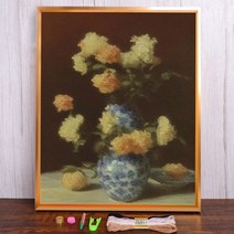 음식 그림 인쇄 패브릭 크로스 스티치 완료 키트 자수 공예 바느질 취미 수공예 성인용 실내 장식 Mulina, 없음, HMA91443+100x130cm+14CT Silk T