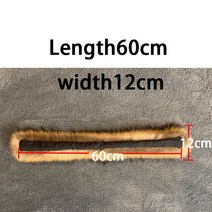 털트리밍 라쿤모자털 리폼 용 분리형 액세서리 모피 의류 100, 60cm 12cm