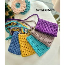 뜨개 DIY July핸드폰백 뜨개가방, 퍼플