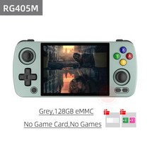 오락실 게임기 레트로 휴대용 ANBERNIC 게임 콘솔 안드로이드 12 시스템 Unisoc Tiger T618 4 인치 IPS 스크린 플레이어 OTA 업그레이드 지원 RG405M, Grey (Thanks)_machine and bag