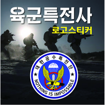 특전사 (육군) 로고 스티커 자동차스티커 강철부대 데칼 스티커, 4번 중형일반