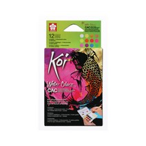 사쿠라 코이 워터칼라 메탈/형광/펄 세트 (고체물감), 워터칼라 메탈+형광 12색