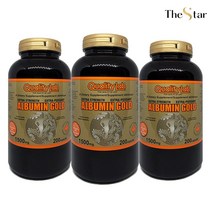Qualitylab Albumin Gold 1500mg x 3, 200캡슐, 3병