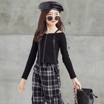 여자 가을 새 세트 2021 Zhongda Tong Tong Fashion Oks 어깨 맞춤형 T- 셔츠 금속 바지 인스 파이드 브랜드