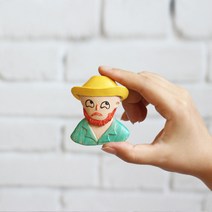 [짱카몰] 코믹 명화 냉장고자석 마그넷 홈데코 장식소품 엽기, A. 자화상 (고흐)