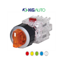 KG-AUTO 조광형 셀렉터 스위치 22파이 KDT-Q3R2D2 KDT-Q3R2V2 (3단 자동) 원형 고급매입형, KDT-Q3R2V2(3단자동 220V a.c), 황색