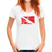 스킨스쿠버인기 판매 스쿠버 다이빙 플래그 빈티지 셔츠 남성 여성 키즈 다이버 선물 라운드넥 2020, 18 WoMen white_05 XXL