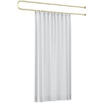 U자형커튼 병원 미용실 피부관리실 칸막이커튼 레일, 2.3m 커튼봉 + 베이지 커튼