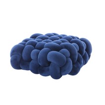 태양열 집열기 우단 방석 소파 거실 실내 길쌈된 쿠션, 다크 블루