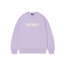 [정품] 널디 남여공용 빅로고 맨투맨 라이트퍼플