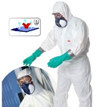 3M 레벨D 보호복 방역복 방호복 4545 의료용보건용병원용, 화이트