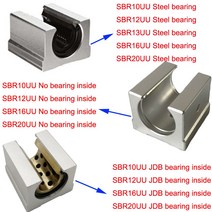 SBR10UU JDB 선형 볼 베어링 블록 개방형 CNC 라우터 SBR 가이드 4 개, 09 SBR20UU  no bearing_01 4 개