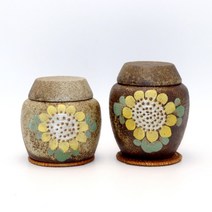 돈 들어오는 황금 해바라기 복단지 현관 풍수소품 소금 항아리, 항아리 높이 11.8cm, 1개