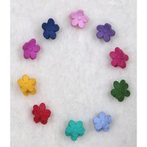[강아지꽃삔] 별이네 꽃집게핀 국내산 강아지 머리핀 악세사리 2쌍 색상랜덤, 단색