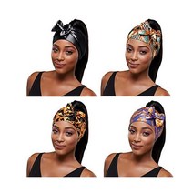 Red by Kiss Edge Laying Scarf Wrap for Hair Edge Silky Satin Scarf 4 PACK