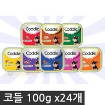 코들 캔 100g x24개/택1/습식/간식/사료/애견/애완견, 선택01)코들(쇠고기100g x24개)