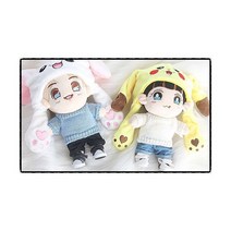 핑꾸 제작소 인형용 움직이는 토끼 모자 강아지 고양이 인형 소품, 20cm 옐로우