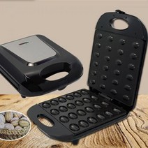 제빵기 220V 전기 호두 케이크 메이커 자동 미니 너트 와플 빵 기계 샌드위치 철 토스터 베이킹 아침 식사 팬 오븐 EU 플러그, Big size_CHINA