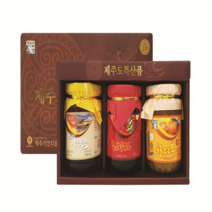제주특산품 과일차 미니 선물세트 오미자차 한라봉차 한라산 야생꿀 250g*3병 1박스, 제주자연 미니 선물세트