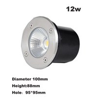 LED전등 LED지하등 방수 IP67 3W 5W 10W LED 정원 매장 AC110v 220v 야외 Recessed 갑판 빛 지 하 램프 보, 07 warm white DC12v, 04 12w