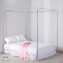 못 없이 커튼 침대 캐노피 설치 봉 겨울 침실 텐트, 1.8x2.2m 침대, 스테인리스 거치대