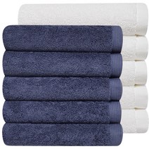 10장 두꺼운 호텔수건 40수 코마사 200g, 07.40수200g 클래식블루5장+화이트5장