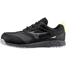 미즈노 안전화 올마이티 AS15L 경량 정전기 대전 방지끈 작업용 신발, black/dark grey, 24.0 cm 3E