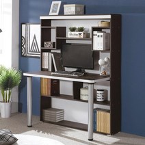 씨앤씨구스 서재책상 뉴엔디 샤인 1200 일자편수책상 책장형책상, 월넛