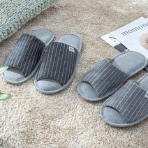 올뎃홈 브리티시 실내화 모던 심플 스트라이프 사무실화 거실화 2사이즈 2색택1, 차콜(280)