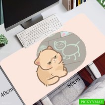 미니노트북 귀여운 고양이 마우스 패드 게이머 대형 게임용 XXL 매트 키보드 데스크 컴퓨터 노트북용, 한개옵션5, 한개옵션4, 한개옵션3, 한개옵션2, 09 400x800x3mm, 02 EP555555 Cat (1)