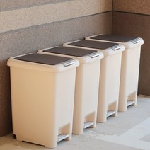 대용량 업소용분리수거함 재활용분리수거함 휴지통 사각 휴지통 45L 50L, 반원 50L 브라운 2p