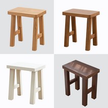 [한정수량 특가] 바우미스트 화장대 의자 원목 스툴 화분 선반 모음 3타입 4컬러, 라운드엣지 A라인 의자, 월넛