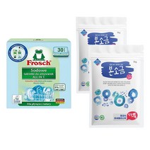프로쉬 소다 식기세척기 세제 올인원 타블렛 30개입 + 한주소금1kg 2개, 프로쉬 올인원30개 + 한주소금1kg 2개
