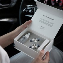 DU_새차 선물 오퍼스 명품 차량용 방향제 송풍구 더블 (+ 쇼핑백 증정), 메탈실버+선택없음:이집트엠버