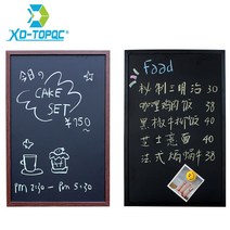 마그네틱 MDF 우드 프레임 칠판 40*60cm 무료 액세서리 드라이 지우기 보드 레스토랑 사무용품