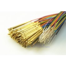100 개몫 소켓 r50-2w7 길이 17.5mm 스프링 테스트 프로브 리셉터클 베어 pcb 포고 핀 사전 배선 된 전선