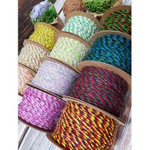 2.5mm 100m 삼색 황마끈 포장 크래프트공예 및 플라워데코용 (15컬러) 전통주장식끈, No.11