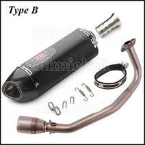 PCX 카울 튜닝 용품 배기 시스템 이스케이프 모토 튜닝 프론트 링크 파이프 요시무라 카본 머플러 혼다, 02 Type B