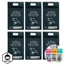 샌드마스터 2.8kg / 7L 고양이 두부모래 녹차 6개 +증정 휴애니스 25g 1개