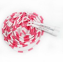 브랜드없음 색동 긴줄넘기 가는구슬 6M(LR-725) 분홍, 선택완료