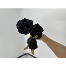 고급 흑장미 조화 검정 장미 시들지않는 꽃 80cm 10단 도매 가격, 단일사이즈, K - 10단