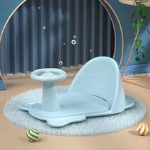 [YLEMI]아기 목욕 신기 낙상 방지 의자 유아 샤워 의자 유아 목욕용품 욕조 받침대 앉기, 블루